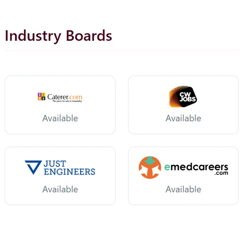to performing industry job boards